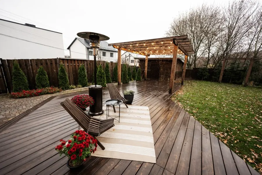 Wood patio